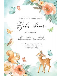 Happy Forest Baby Shower Invitation