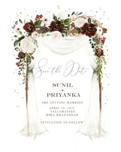 Buy Floral Canopy Save Date Card Online