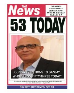 Photo Birthday Card Newspaper Parody