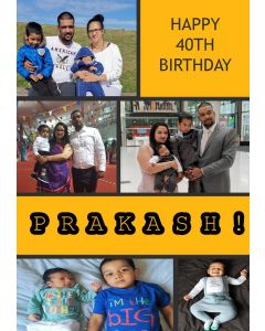 Personalised 40th Birthday Card