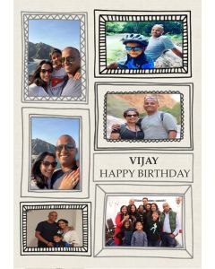 Multi Photo Frame Personalised Card