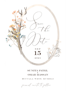 Buy Fairy Tale Border Save Date Card Online