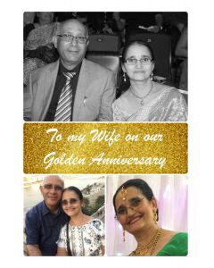 Golden Anniversary Photo Upload Card For Wife