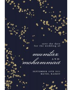 Buy Customized Shimmery Dots Save The Date Card Online