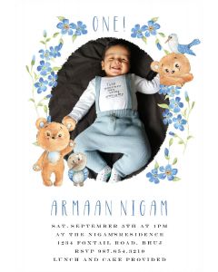 Cute Bears  Birthday Invitation