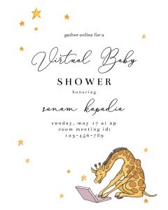 Animal Laptop  Baby Shower Invitation