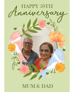 Happy 50th Anniversary Mum And Dad Anniversary Card