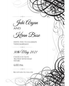 Delicate Twirls  Wedding Invitation