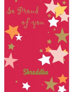 Falling Stars So Proud Of You  Congratulations Card