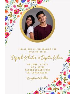 Wind Of Flowers  Wedding Invitation