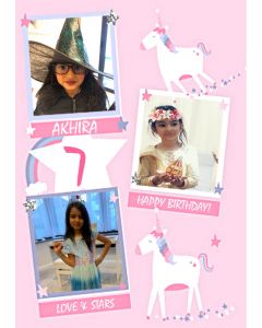 Birthday Card Unicorn Rainbow Birthday Card
