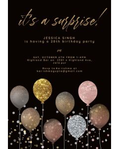 Glitter Balloon Birthday