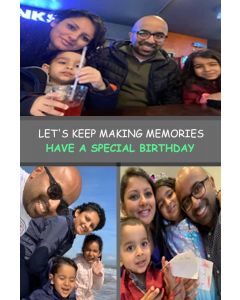 Multiphoto And Personalised Text Card