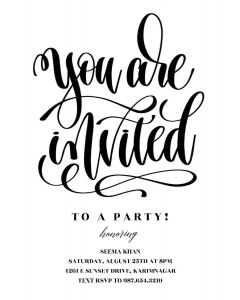 You Are Invited