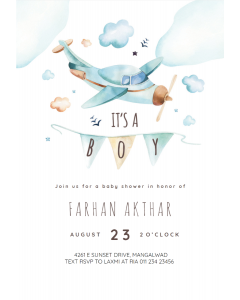 Toy Airplane Baby Shower Invitation