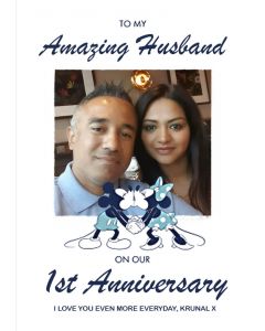 Minnie Mouse Amazing Husband 1st Anniversary Card