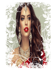 White Floral Frame Birthday