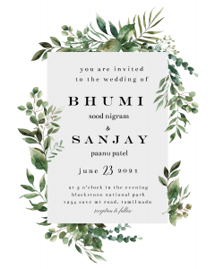 Greenery Border Wedding