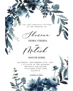 Indigo Flowers Wedding
