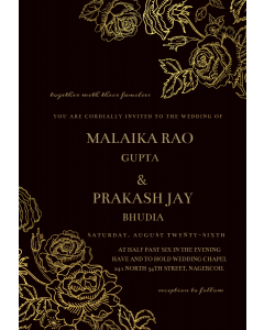 Gold Foil Roses Wedding