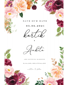 Autumnal Maple Save the Date Invitation Card