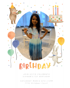 Little Friends  Birthday Invitation