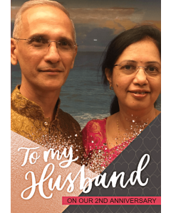 To My Husband On Our 2nd Anniversary Card