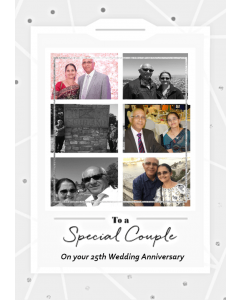 To A Special Couple On Your 25th Wedding Anniversary Card