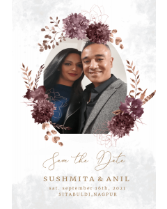 Buy Chocolate Flowers Save the Date Photo Card Online