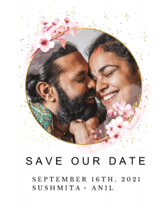 Buy Customized Floral Sakura Save Date Card Online