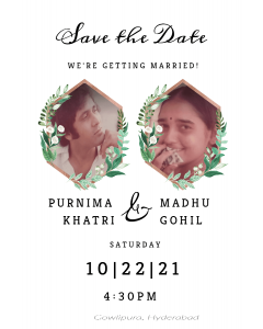 Buy Customized Greenery Double Photo Save the Date Card