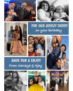 Lovely Daddy Multi Photo Upload Birthday Card
