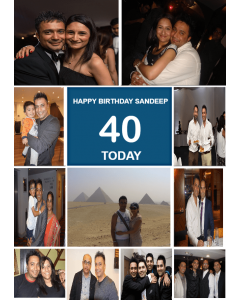 Multiple Photo Upload Happy 40th Birthday Card