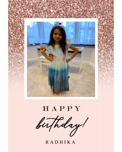 Rose Gold Glitter Birthday