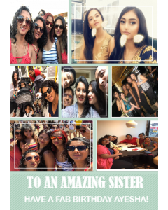 Birthday Card Photo Upload Card Sister
