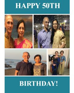 50th Birthday Photo Upload Card
