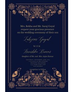 Indian Paisley Birds Wedding