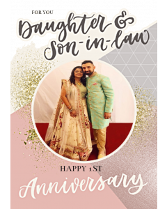For You Daughter Soninlaw Happy 1st Anniversary Card