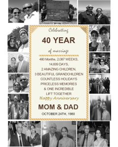Mum And Dad Celebrating 40 Years Of Marriage Anniversary