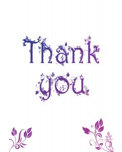 Decorated Thank You Card