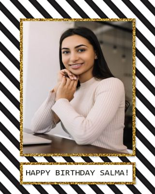 Black White Birthday Card