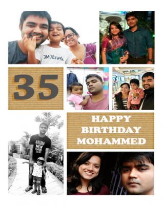 Birthday Card Photo Upload Age Card