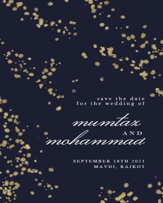 Buy Customized Shimmery Dots Save The Date Card Online
