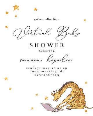 Animal Laptop  Baby Shower Invitation