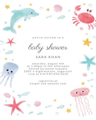 Sea  Baby Shower Invitation