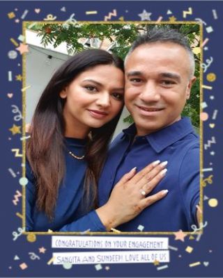 Customised Photo Engagement Card