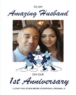 Minnie Mouse Amazing Husband 1st Anniversary Card