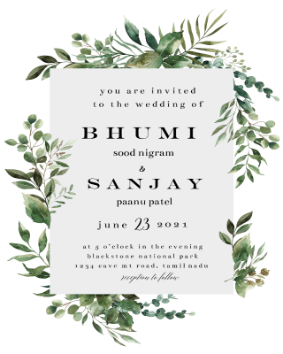 Greenery Border Wedding