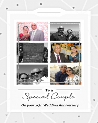 To A Special Couple On Your 25th Wedding Anniversary Card