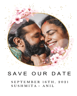 Buy Customized Floral Sakura Save Date Card Online